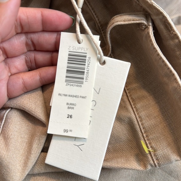 NEW Z SUPPLY rilynn washed pant in burro - Picture 6 of 6